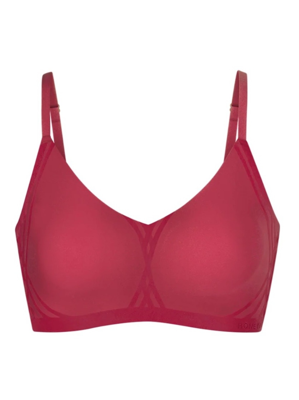 Honeylove Silhouette Seamless Wireless Bra in Red Medium